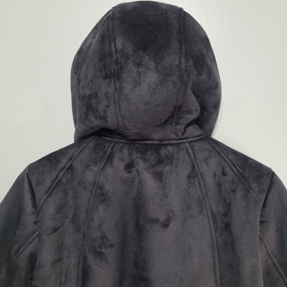 Koolaburra by UGG Faux Shearling Coat with Trim Black Size L - Picture 14 of 16